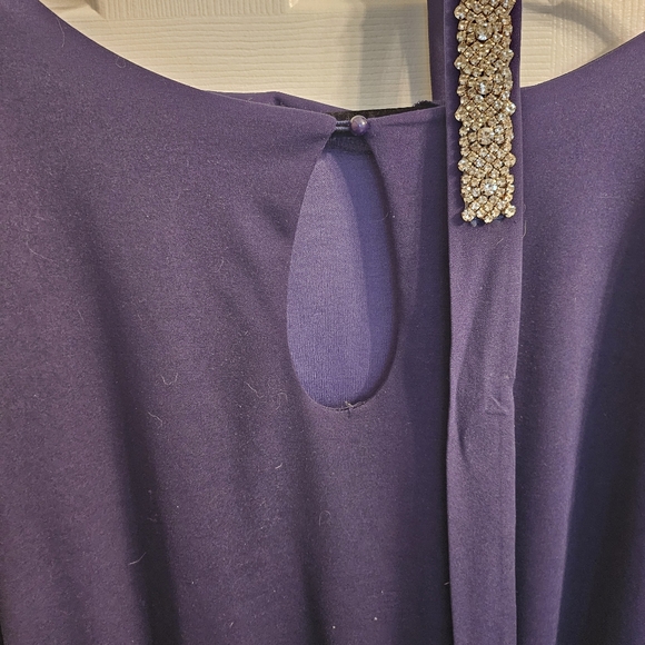 Navy jumpsuit, bling belt - Picture 4 of 5